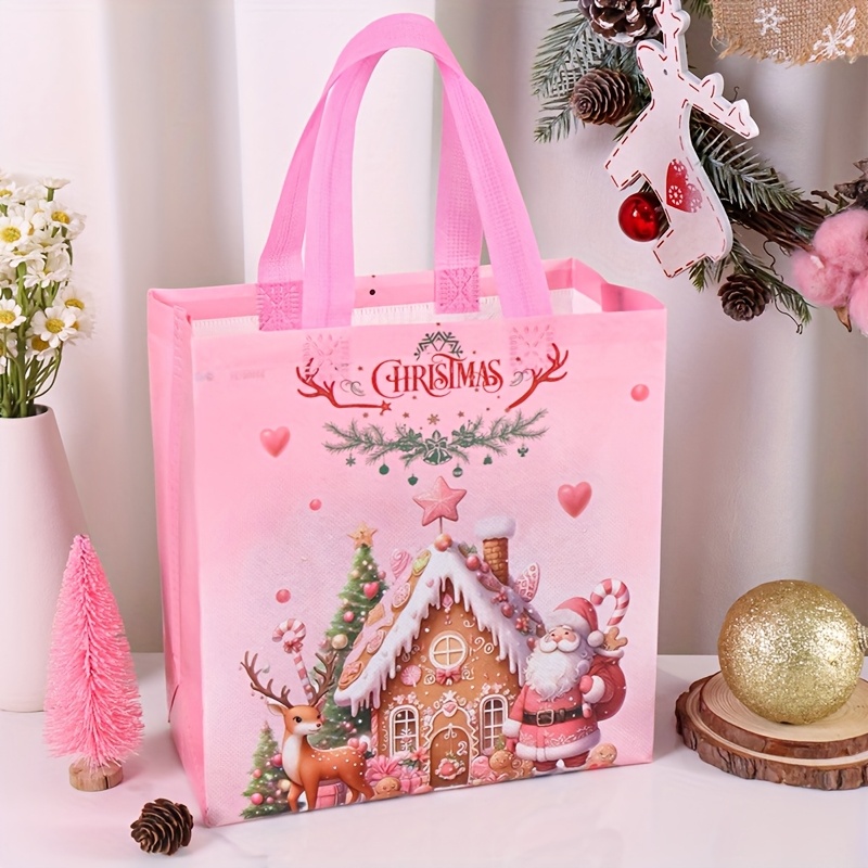 4/8pcs Pink Christmas Tote Bag - Elk Bugle Call recension och pris