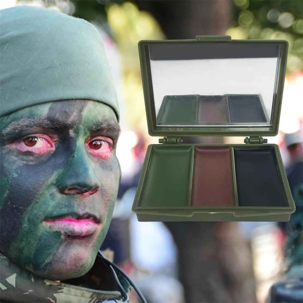 Three-Color Camouflage Face Pa - Camo Face Paint recension och pris