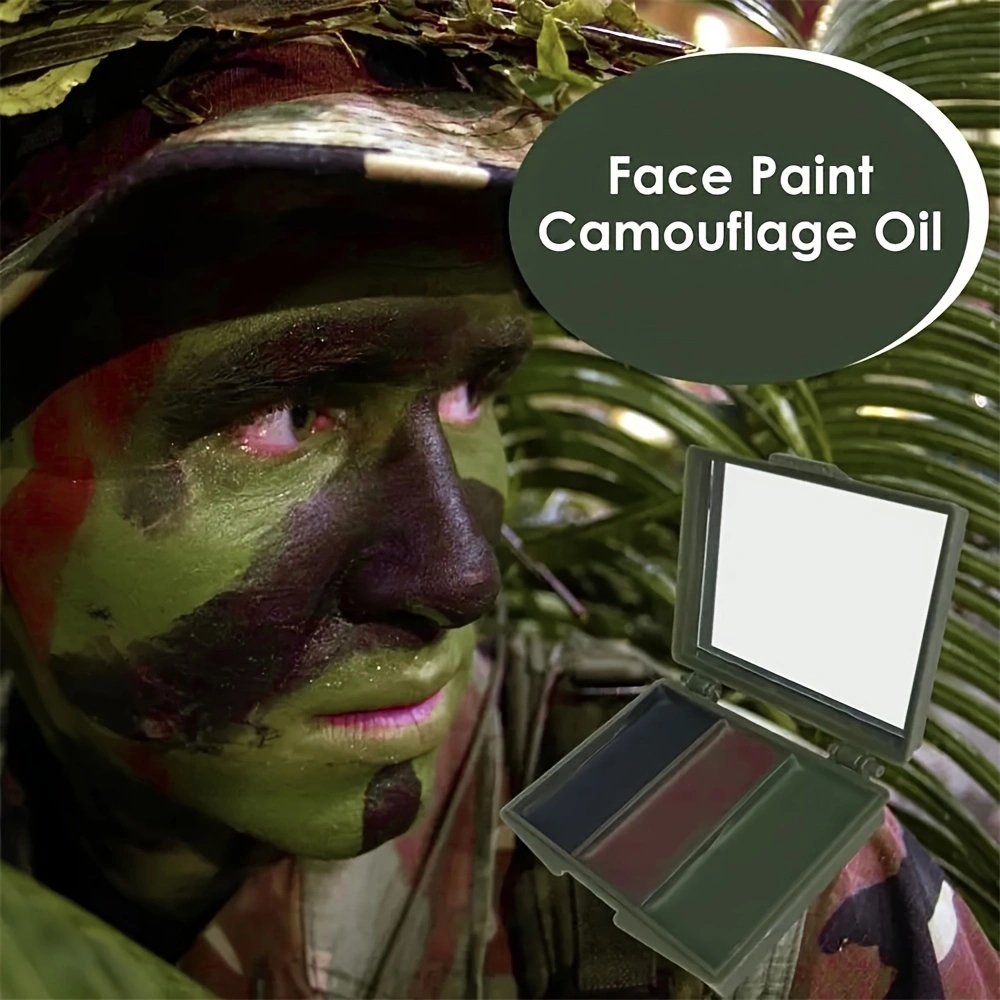 Three-Color Camouflage Face Pa - Camo Face Paint recension och pris