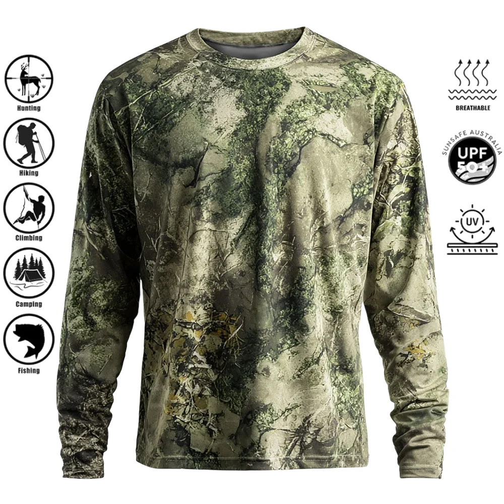 Men Long Sleeve T-shirt Polyes - Outdoor Hunting Prints recension och pris